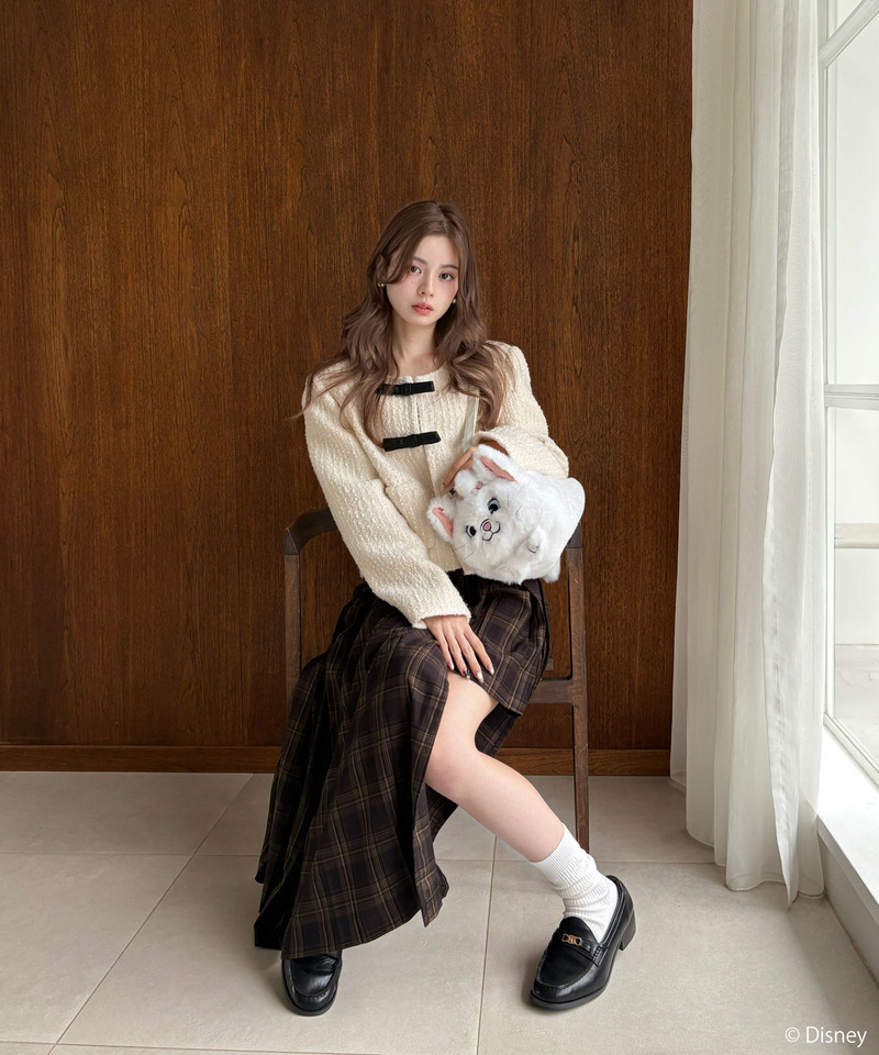 【Disney】おしゃれキャット/マリー/ぬいぐるみショルダーバッグ 詳細画像 ホワイト 7