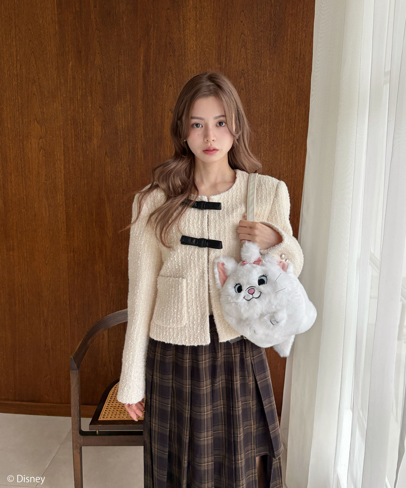 【Disney】おしゃれキャット/マリー/ぬいぐるみショルダーバッグ 詳細画像 ホワイト 8