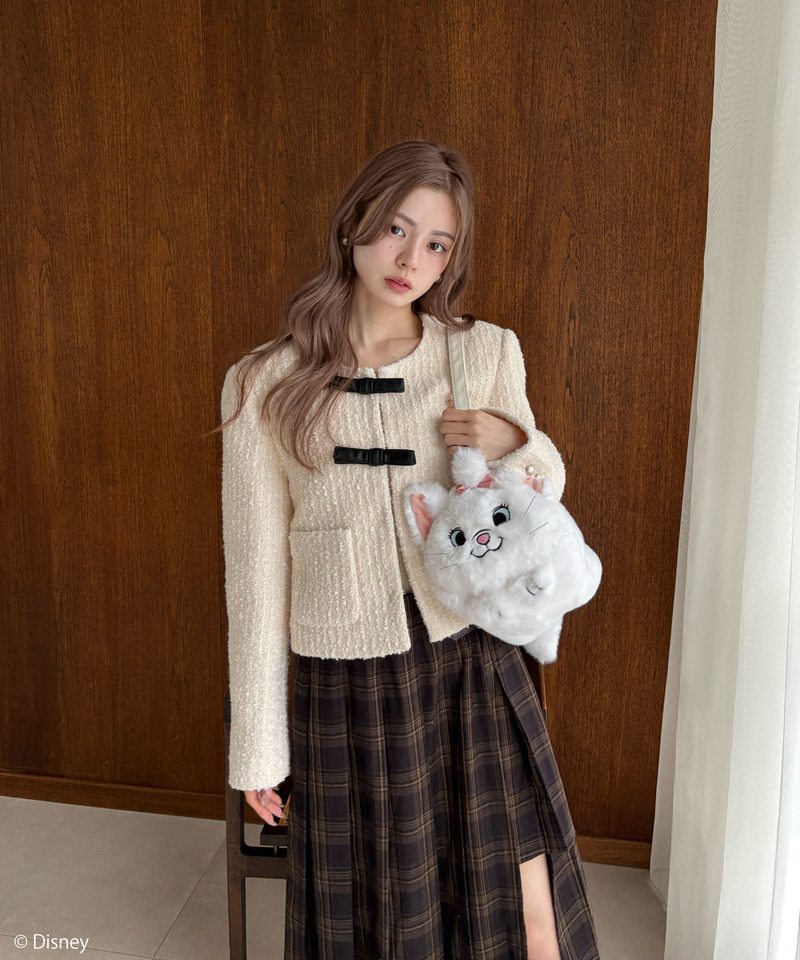 【Disney】おしゃれキャット/マリー/ぬいぐるみショルダーバッグ 詳細画像 ホワイト 9