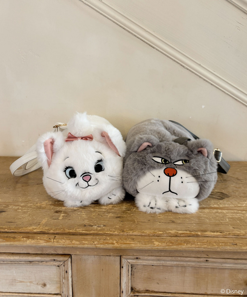 【Disney】シンデレラ/ルシファー/ぬいぐるみショルダーバッグ 詳細画像 グレー 27