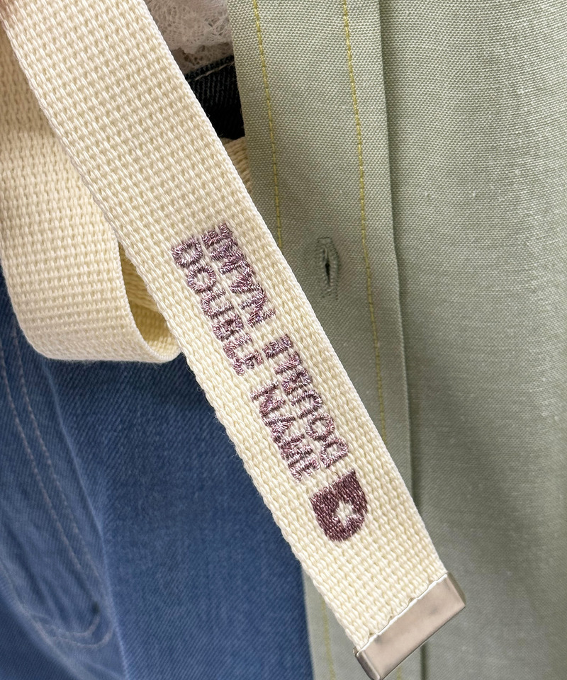 マットバックルロゴ刺しゅうガチャベルト 詳細画像 オフホワイト 2