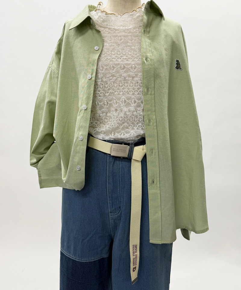 マットバックルロゴ刺しゅうガチャベルト 詳細画像 オフホワイト 3