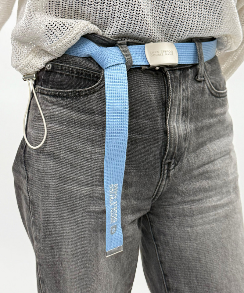 マットバックルロゴ刺しゅうガチャベルト 詳細画像 ブルー 3