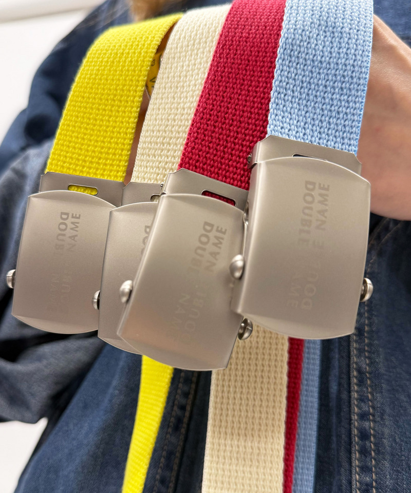 マットバックルロゴ刺しゅうガチャベルト 詳細画像 ブルー 5