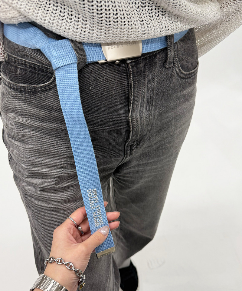 マットバックルロゴ刺しゅうガチャベルト 詳細画像 ブルー 6