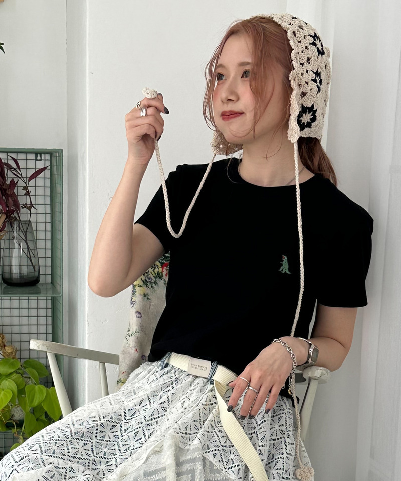 フラワークロッシェボンネット 詳細画像 ベージュ 4