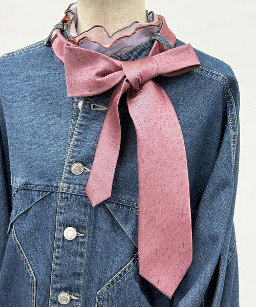 幾何学柄ネクタイ 詳細画像