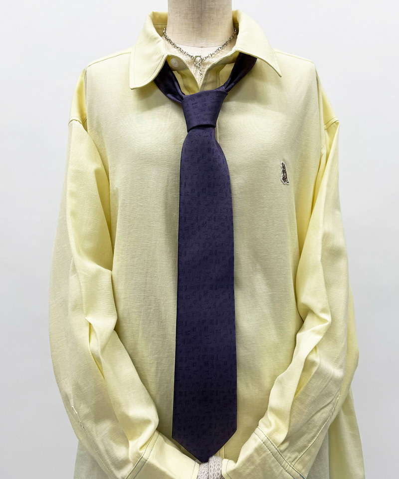 幾何学柄ネクタイ 詳細画像 パープル 1