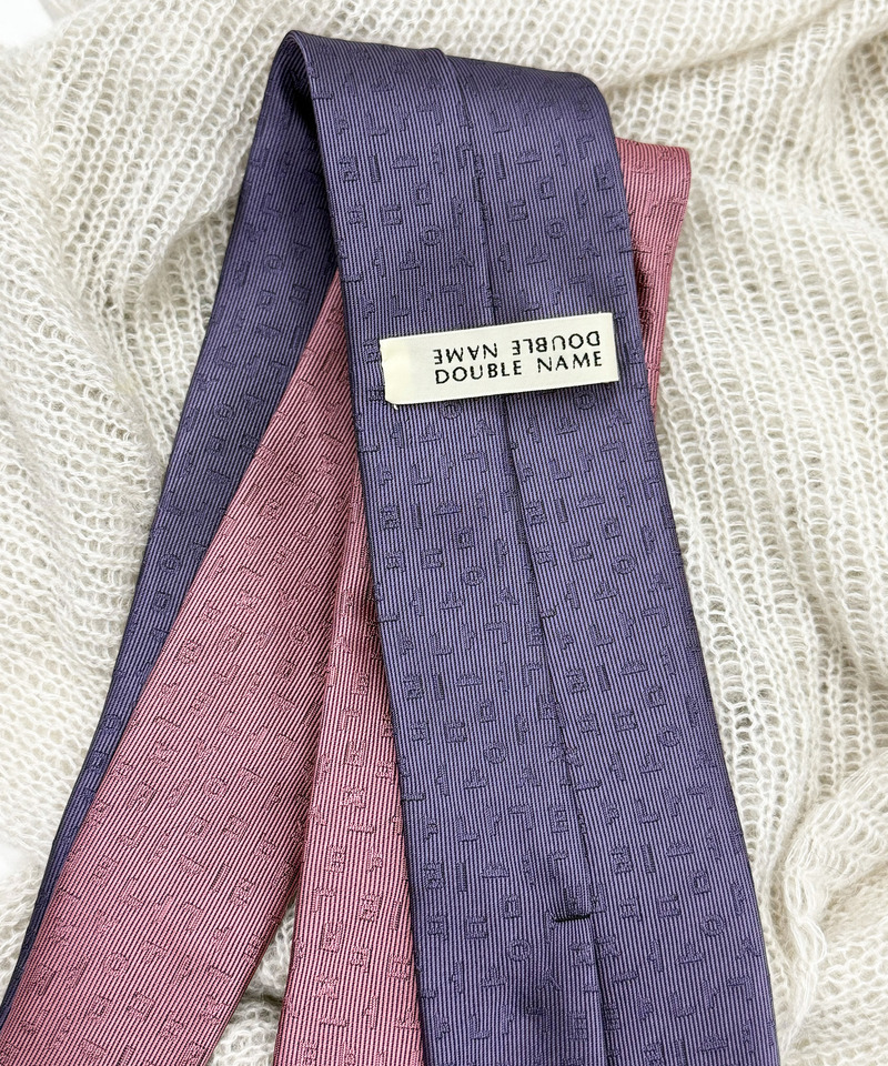 幾何学柄ネクタイ 詳細画像 パープル 3