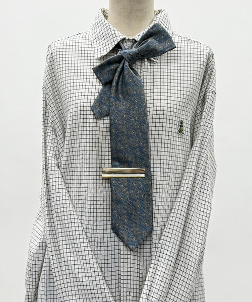 レトロペイズリー柄ネクタイ 詳細画像