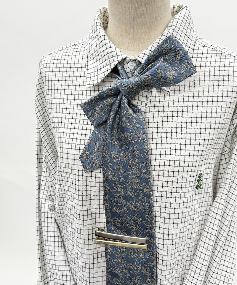 レトロペイズリー柄ネクタイ 詳細画像 ブルー 2
