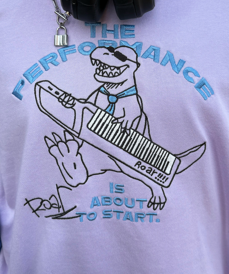 セッションしたい恐竜刺しゅうプルオーバー 詳細画像 パープル 6