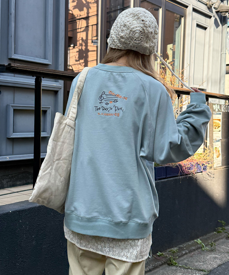 セッションしたい恐竜刺しゅうプルオーバー 詳細画像 ブルー 4