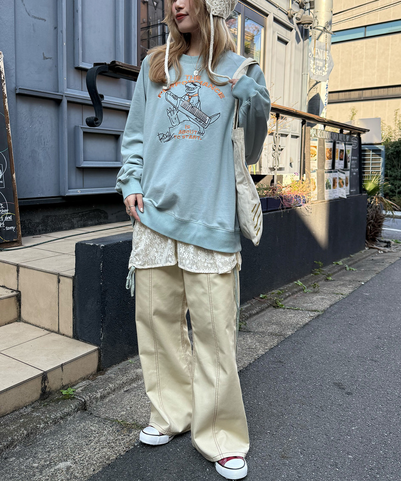 セッションしたい恐竜刺しゅうプルオーバー 詳細画像 ブルー 5