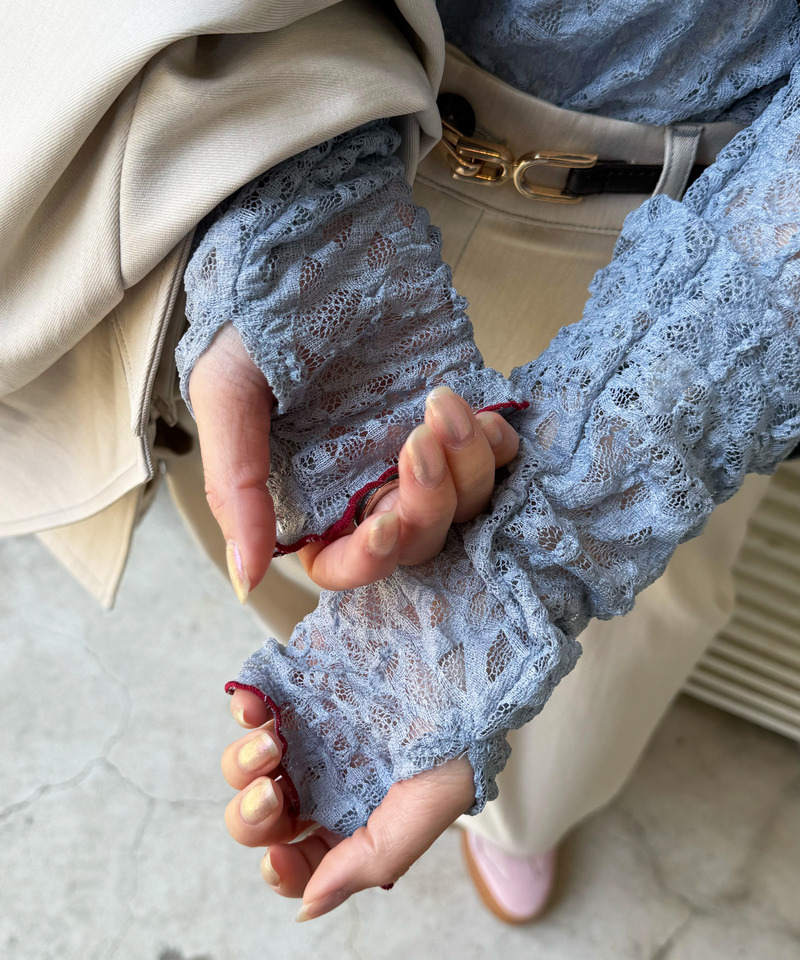 レースギャザーメローインナー 詳細画像 ブルー 3