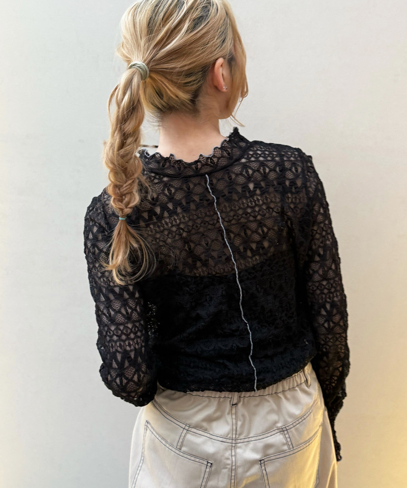 レースギャザーメローインナー 詳細画像 ブラック 2