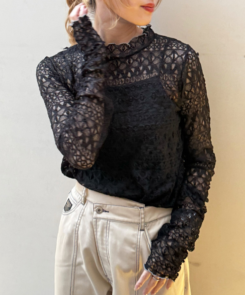 レースギャザーメローインナー 詳細画像 ブラック 3