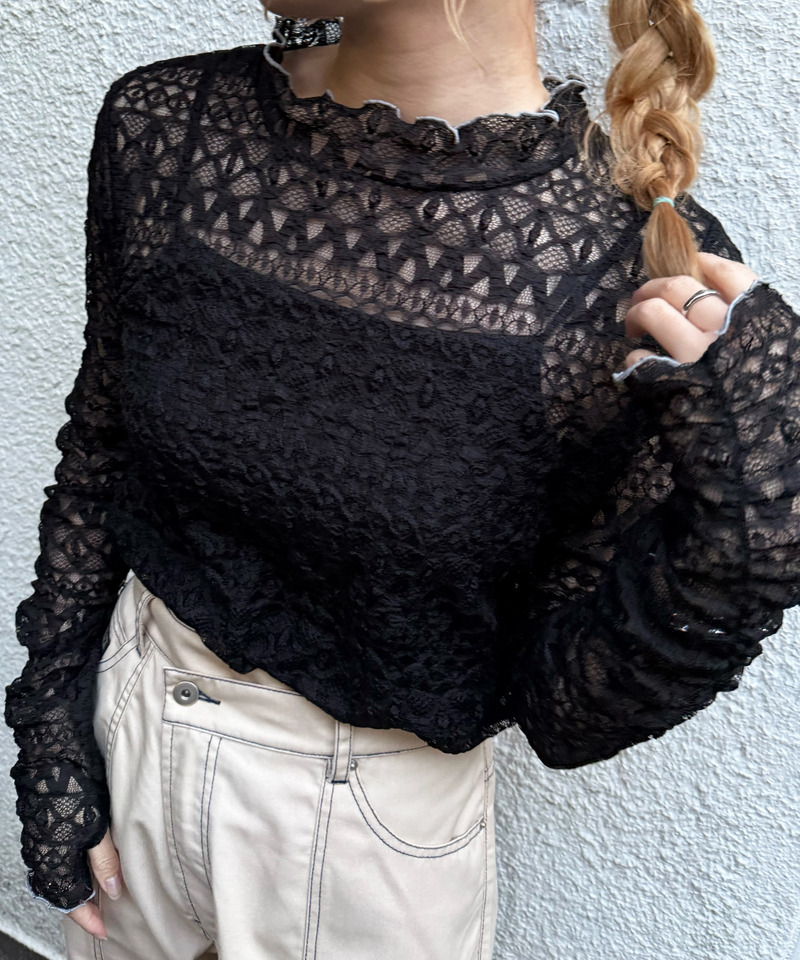 レースギャザーメローインナー 詳細画像 ブラック 4