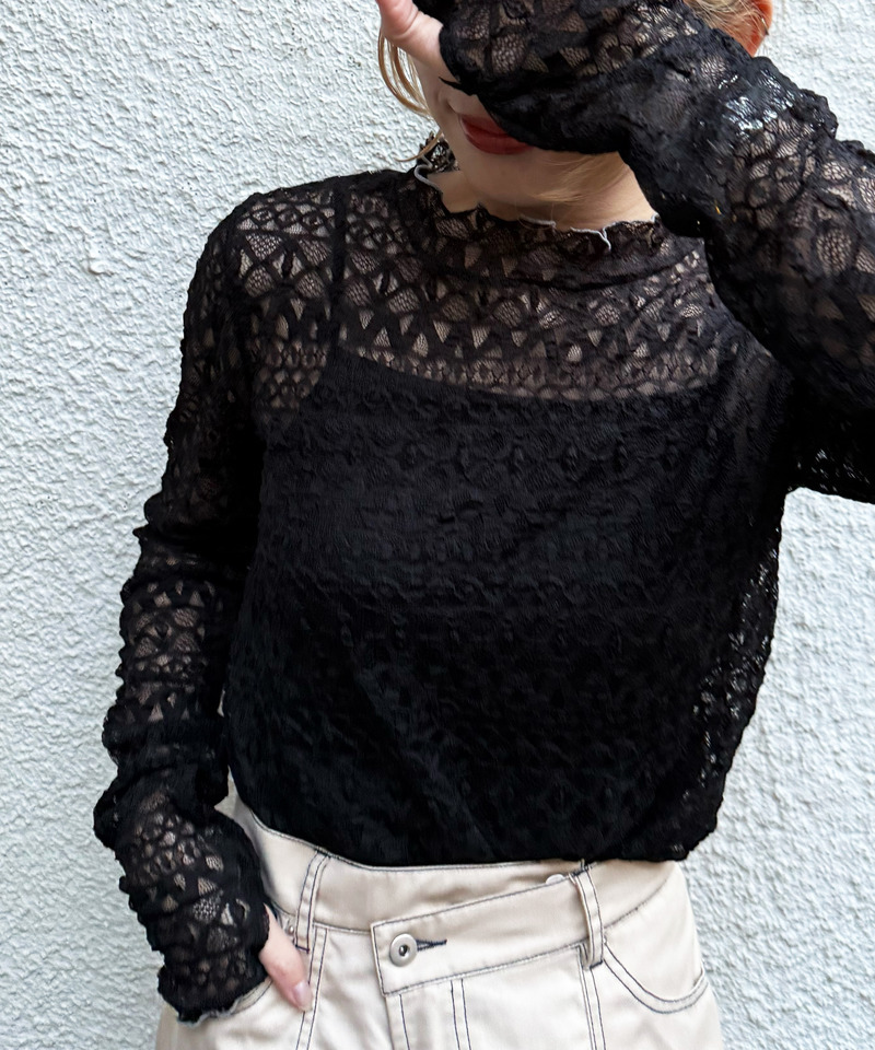 レースギャザーメローインナー 詳細画像 ブラック 5