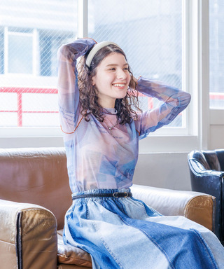 Revamp of nostalgic after school シアーメッシュ2WAYプルオーバー