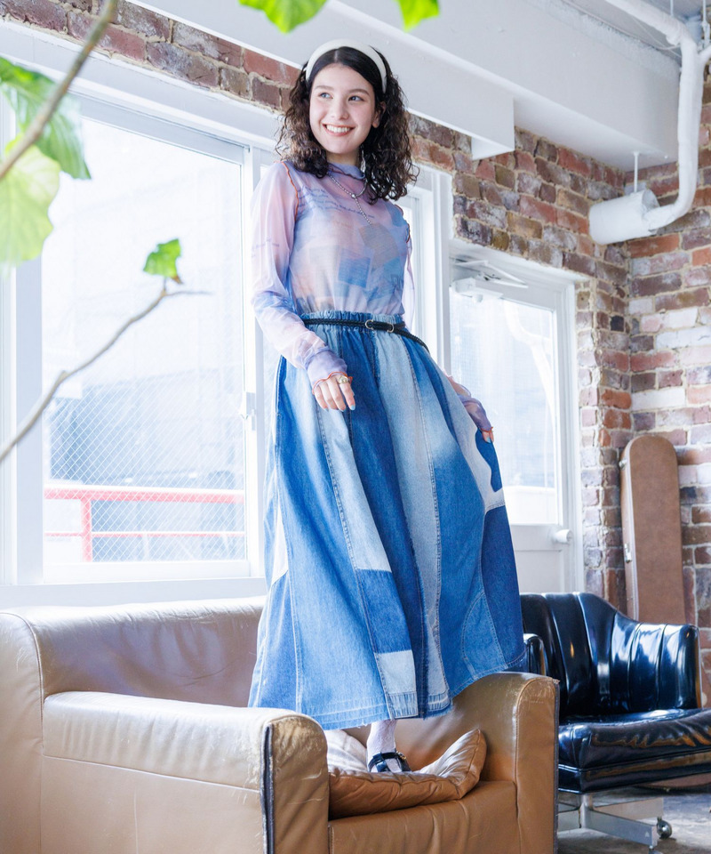 Revamp of nostalgic after school シアーメッシュ2WAYプルオーバー 詳細画像 ピンク 2