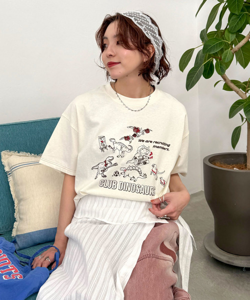 部活恐竜刺しゅうTEE 詳細画像