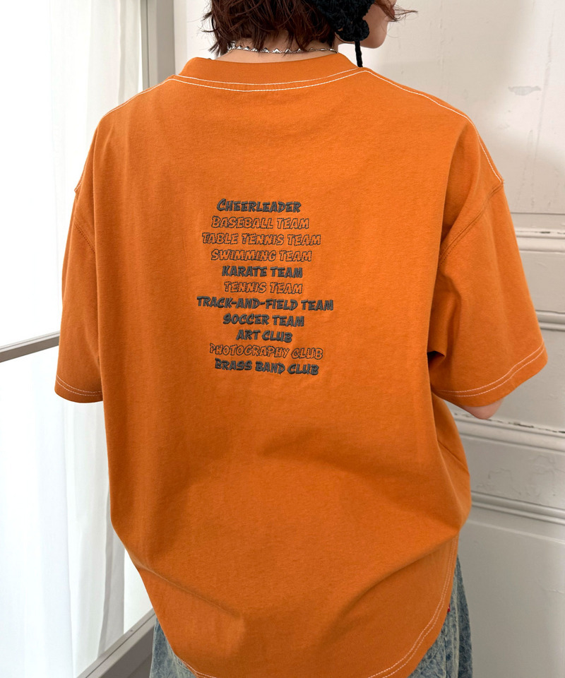 部活恐竜刺しゅうTEE 詳細画像 オレンジ 4