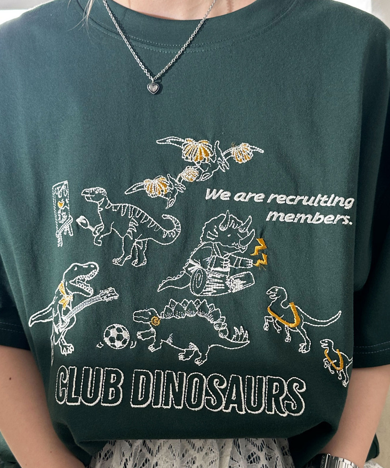 部活恐竜刺しゅうTEE 詳細画像 グリーン 4