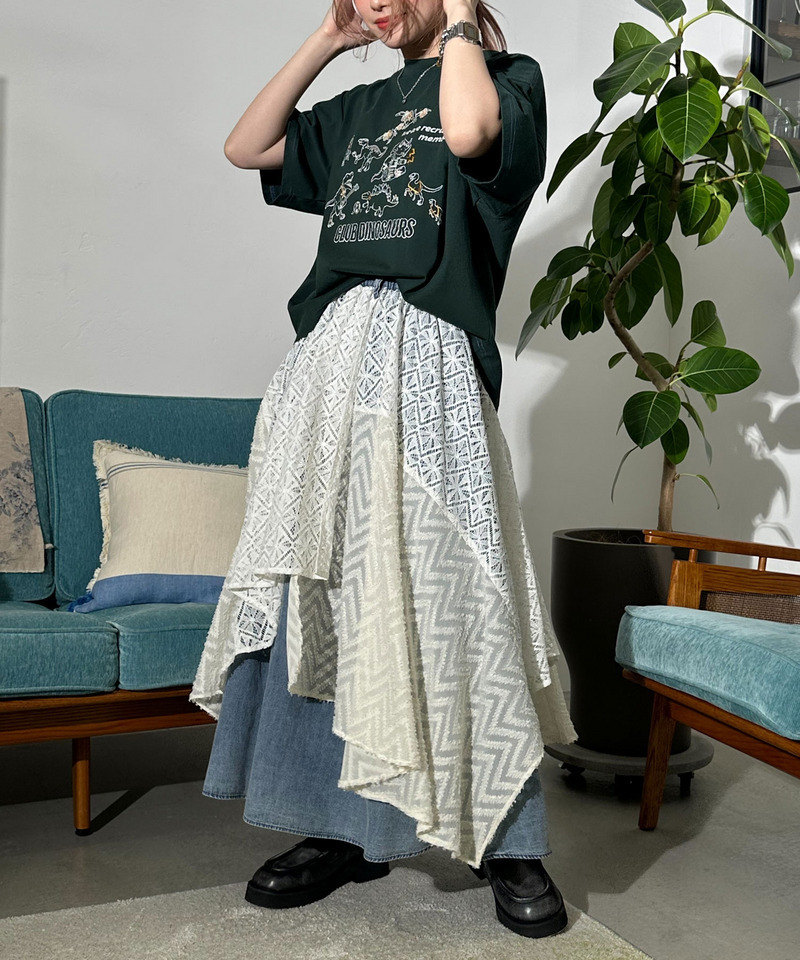 部活恐竜刺しゅうTEE 詳細画像 グリーン 5