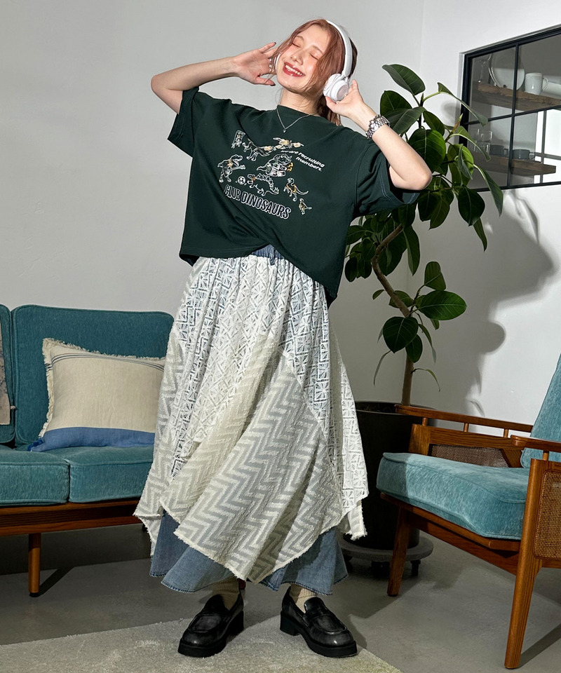 部活恐竜刺しゅうTEE 詳細画像 グリーン 6