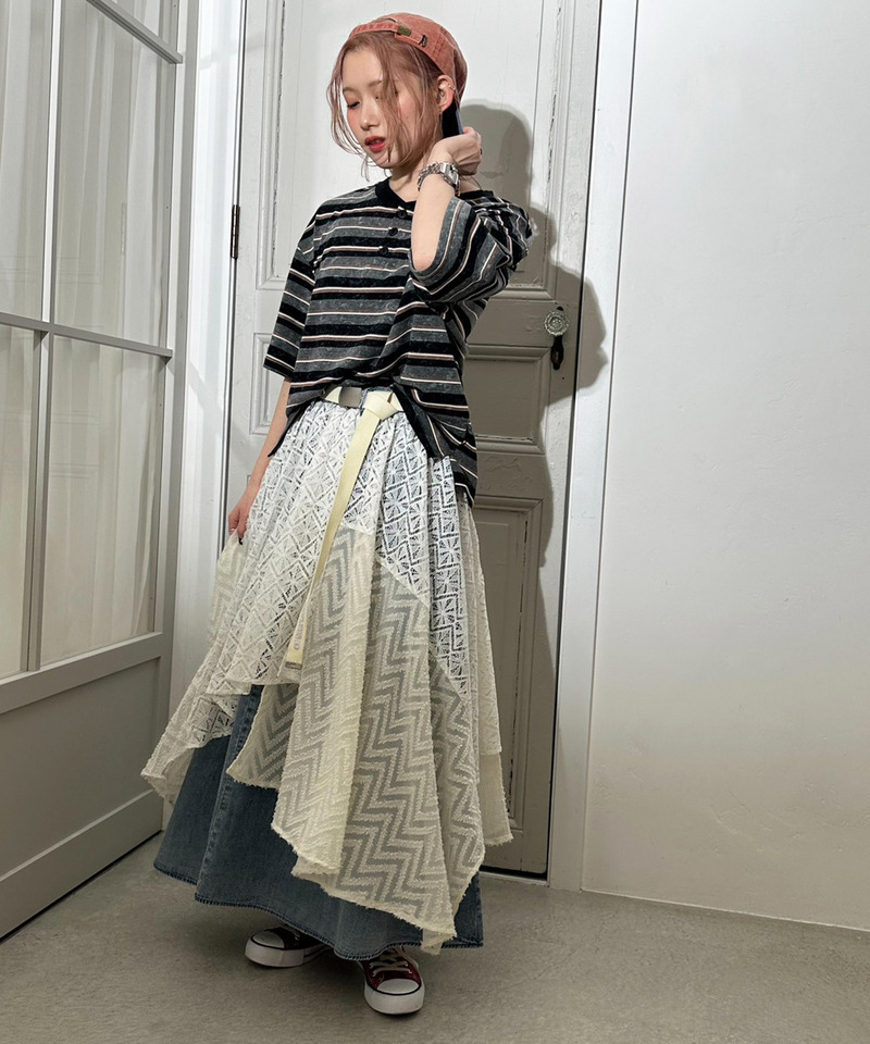 flowerレースランダムヘムスカート 詳細画像 オフホワイト 5