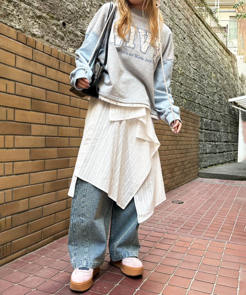 シャツレイヤードラップスカート 詳細画像 オフホワイト 3