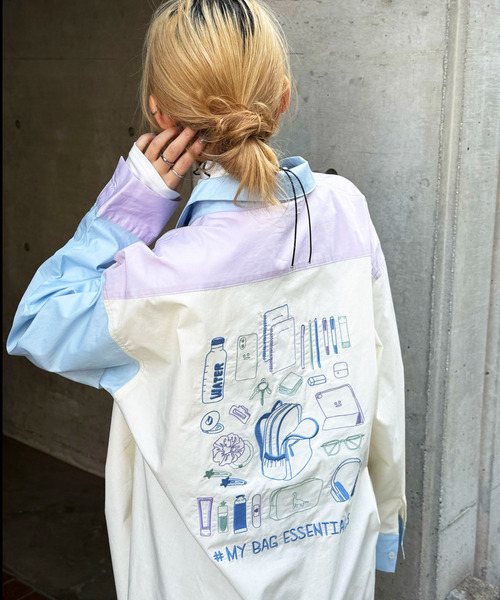 #MY BAG ESSENCIALS BACK刺しゅうシャツ 詳細画像