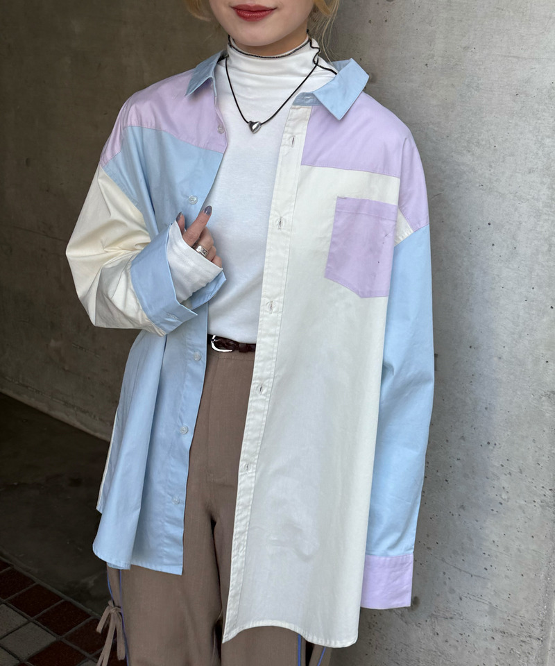 #MY BAG ESSENCIALS BACK刺しゅうシャツ 詳細画像 ブルー系 3