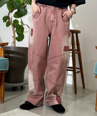 サンバーンワッペン加工パンツ