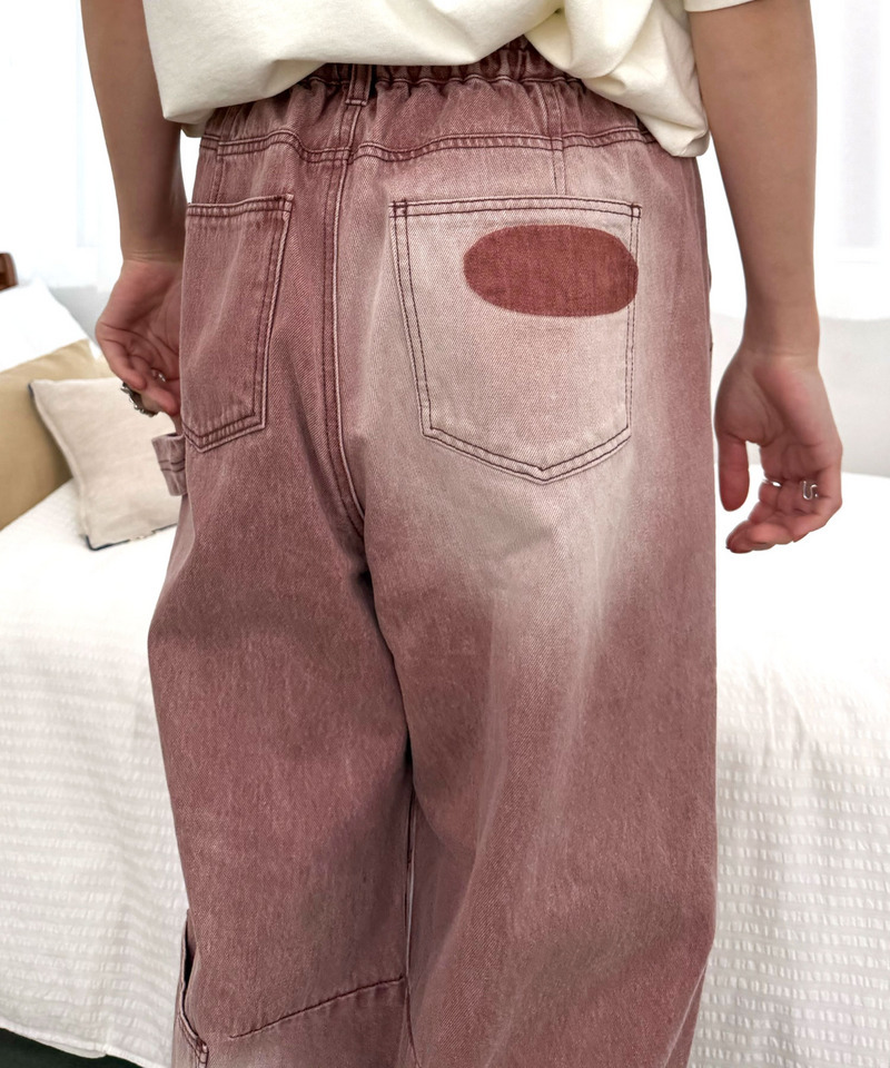 サンバーンワッペン加工パンツ 詳細画像 ピンク 3