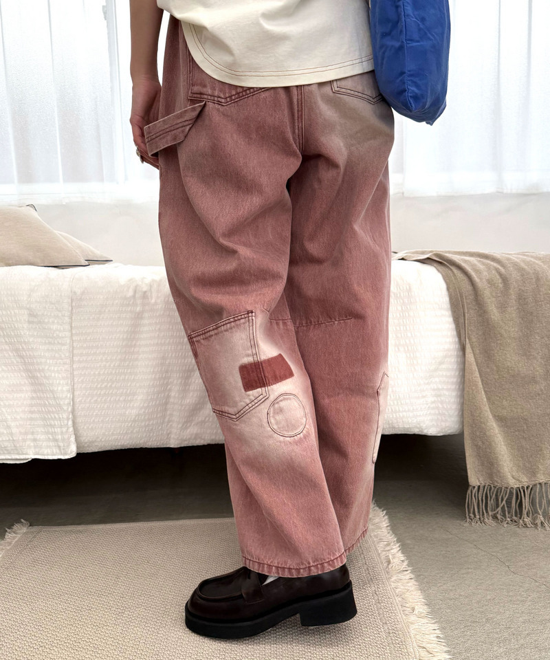 サンバーンワッペン加工パンツ 詳細画像 ピンク 5