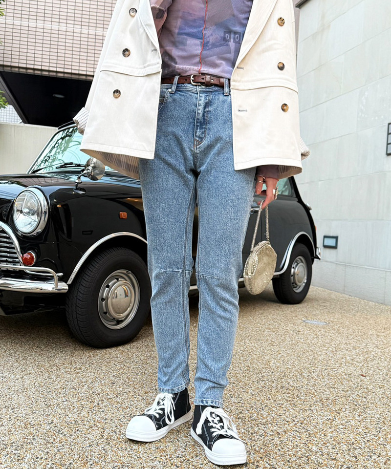 S/M/Lサイズ展開】MIXロック 美シルエット デニムサルエルパンツ