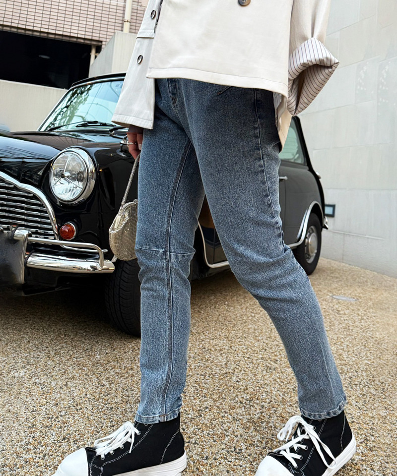 MIXロック デニムスリムサルエルパンツ 詳細画像 ブリーチ 2