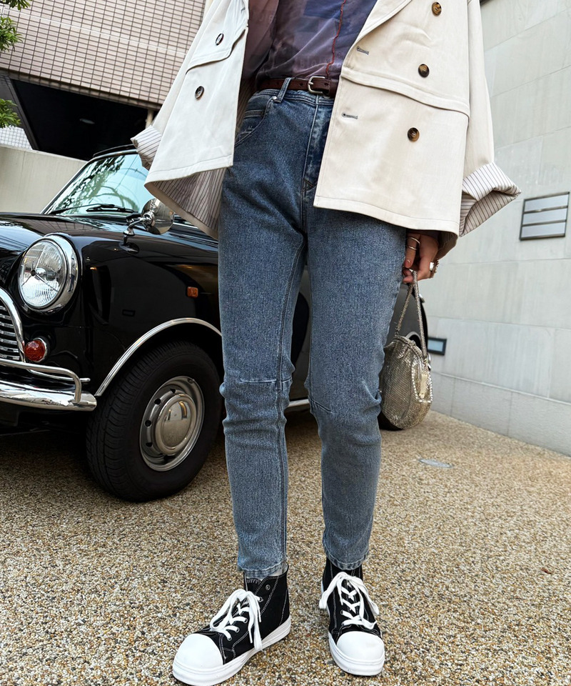 MIXロック デニムスリムサルエルパンツ 詳細画像 ブリーチ 3