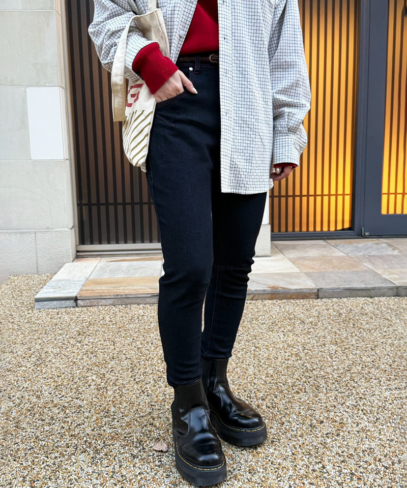 MIXロック デニムスリムサルエルパンツ 詳細画像 インディゴ 2