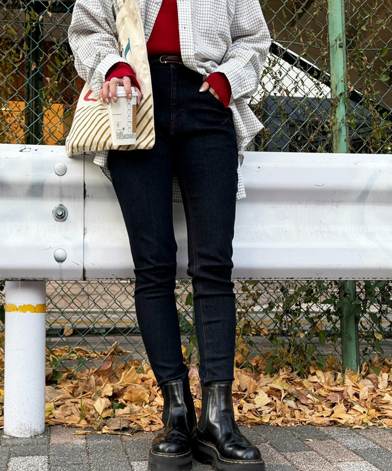 MIXロック デニムスリムサルエルパンツ 詳細画像 インディゴ 9