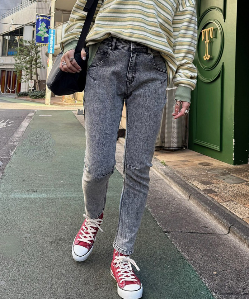 MIXロック デニムスリムサルエルパンツ 詳細画像 ブラックデニム 2