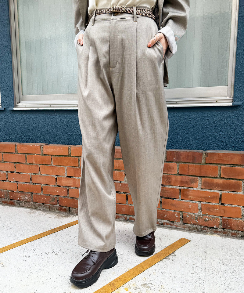 配色ステッチ裾ドロストパンツ 詳細画像 グレー 7