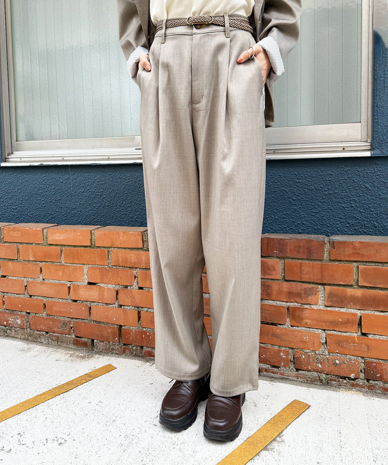 配色ステッチ裾ドロストパンツ 詳細画像 グレー 9