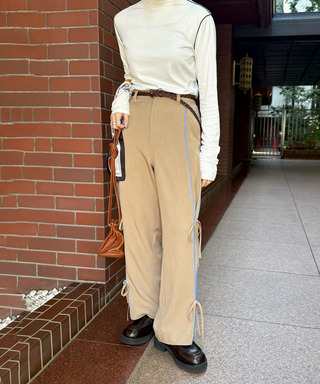 ピンストライプリボンパンツ