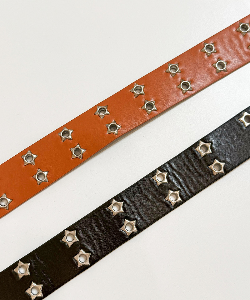 スタースタッズベルト 詳細画像 キャメル 2