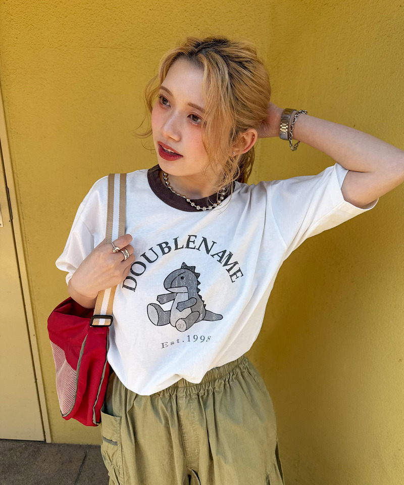 恐竜ぬいぐるみリンガーTEE 詳細画像 ブラック 3