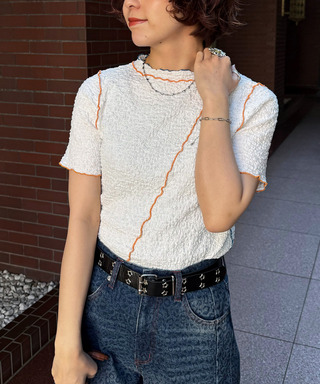 前後2WAY配色メロートップス