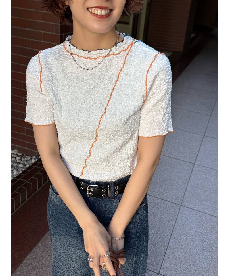 前後2WAY配色メロートップス 詳細画像 オフホワイト 3